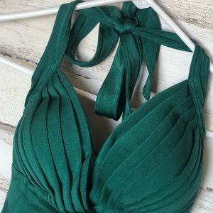 Pinup couture swimsuit bathing suit emerald green